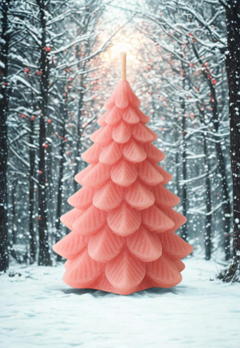 Sapin Enchanté – Bougie parfumée à la Rose