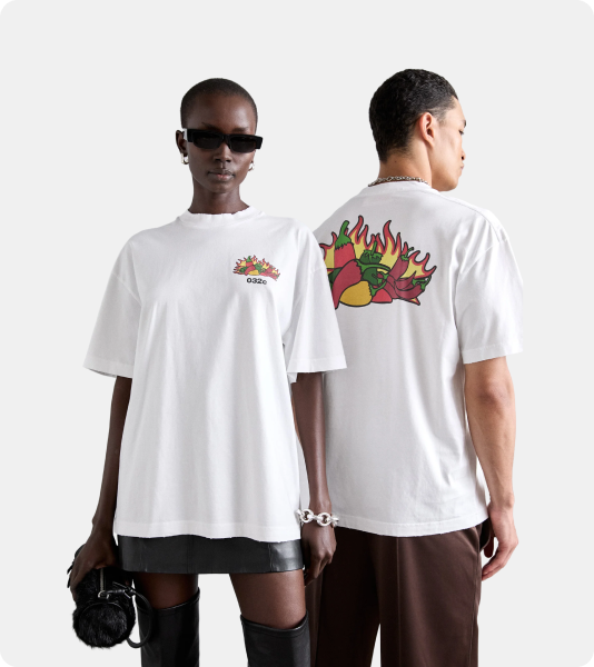 human faal-Classic Crewneck Printed T-Shirt
