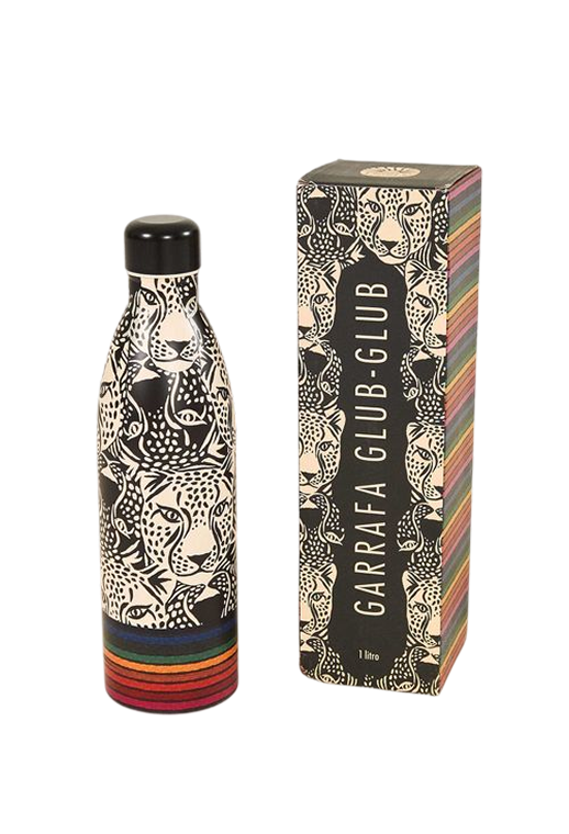 CrystalHydrate - cheeta printed water bottle